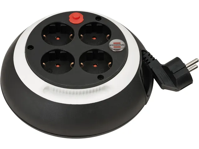 Kabelhaspel Brennenstuhl 4 voudig 3 meter zwart/wit