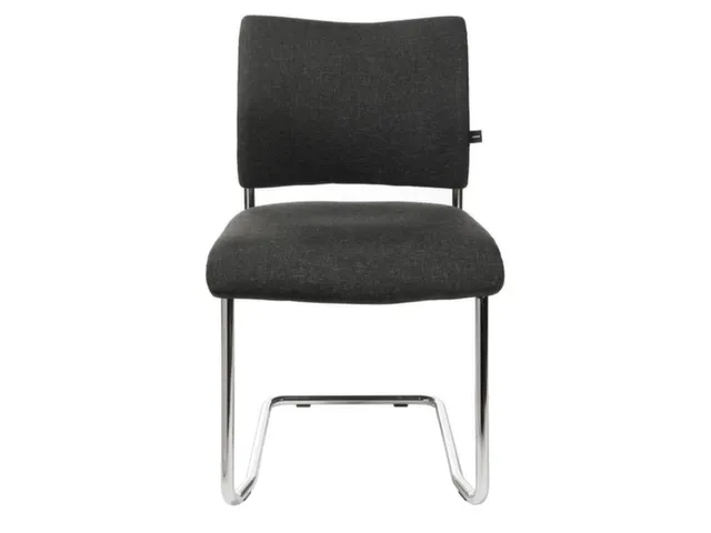 Bezoekersstoel Antraciet Stof Zitting 450x480x450mm Sledeframe