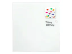 Glasmagneetbord Naga 35x35cm wit