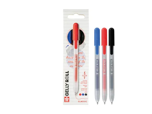 Gelschrijver Sakura Gelly Roll Classic 3 kleuren assorti