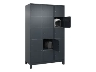 lockerkast,HxBxD 1950x1200x500mm,3x5vakken,vak B 400mm,cil.-slot - 1