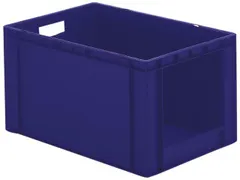 Euronorm-stapelbak 61liter Blauw 320x600x400mm Wanden/bodem Gesloten