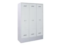 Z-garderobekast,HxBxD 1850x1200x500mm,RAL7035,front RAL3000