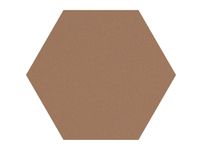 Prikbord Zeshoek Bruin Kleur 2166 Bulletin Paneel Ø 60 cm frameloos
