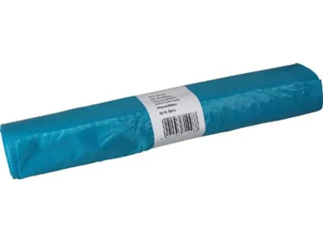 Vuilniszak 20 micron 70x110cm 120L HDPE blauw Rol van 25 stuks