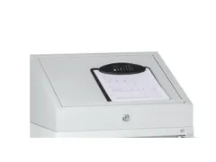 opzetelement lessenaar,v. bijzetkast,BxD 500x500mm,afsluitbaar,staal