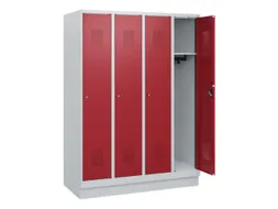 schoollocker,HxBxD 1630x1200x500mm,4vak,vak B 300mm,cil.-slot,sokkel