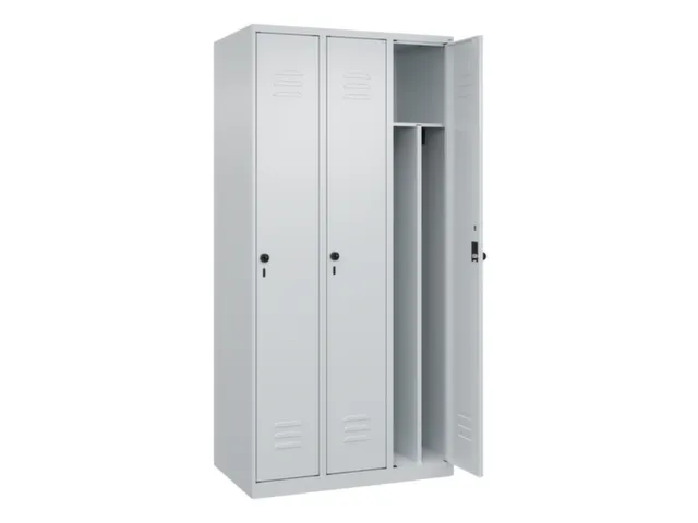 armoire vestiaire noir et blanc,HxlxP 1850x900x500mm,3compart.