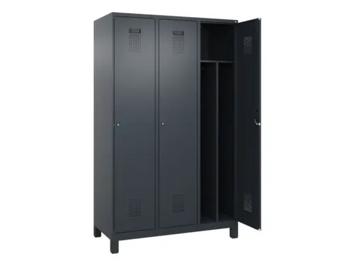locker voor scheiding van kleding,HxBxD 1950x1200x500mm,3vak
