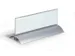 Tafelnaambordje 61x210mm Aluminium / Transparant