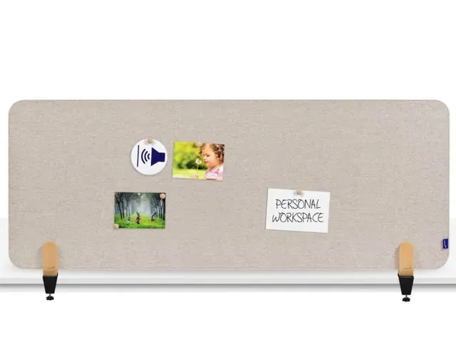 OUTLET Elements Bureauscherm akoestisch 60x160cm Beige klemmen