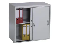 Schuifdeurkast 720x800x400mm 1 Legbord 1 Afdekplaat Afdekplaat Ral7035