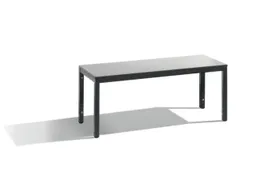 omkleedbank,HxLxD 438x1000x353mm,HPL zilvergrijs,frame staal RAL7021