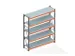 Rayonnage Grande Largeur Élément Départ Hxlxp 3300X2870X800Mm 5Plat