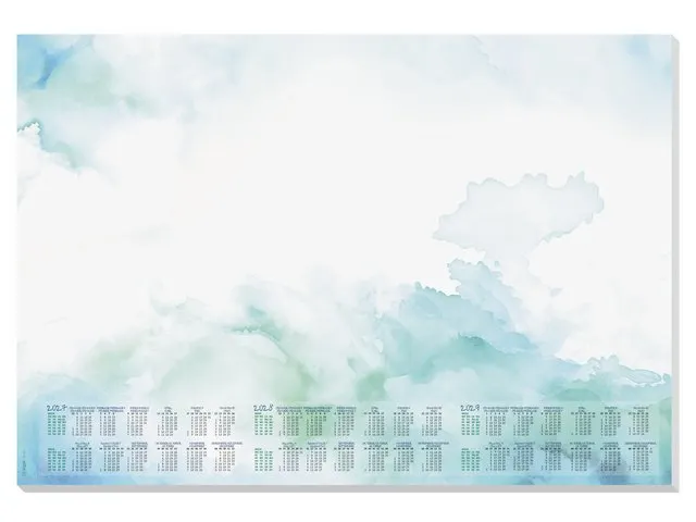 Designonderlegger Sigel Watercolor Sea 27/28/29 59,5x41cm 30 vel 80 gr