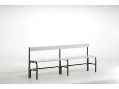 omkleedbank,HxLxD 770x2000x375mm,alu. lijsten,frame staal RAL7016
