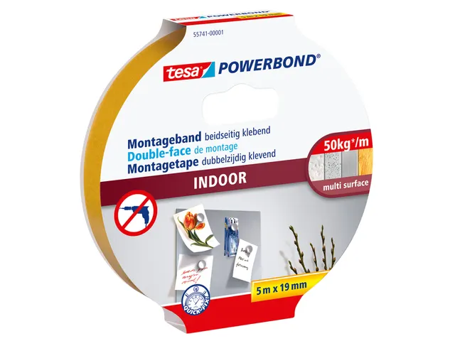 Powerbond Tesa 55741 montagetape indoor 19mmx5m