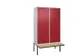 locker voor scheiding van kleding,HxBxD 2120x1200x815mm,4vak