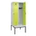 locker met bank,HxBxD 2120x800x815mm,2vak,vak B 400mm,draaigrendel