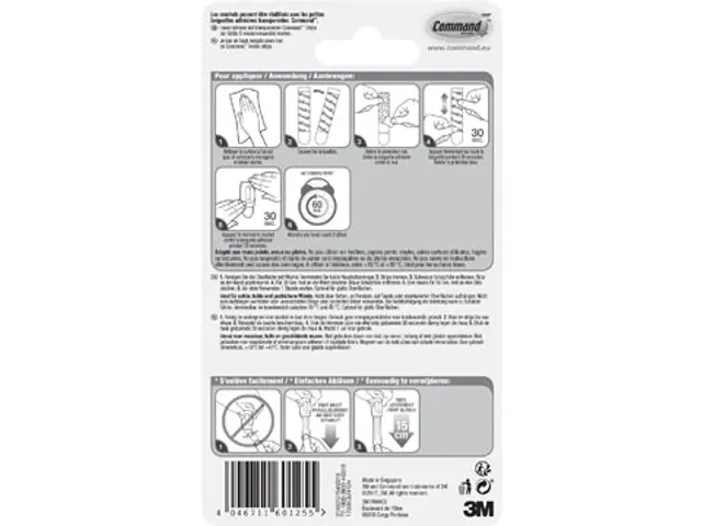 Decohaak Transparant Small draagvermogen 225 gram