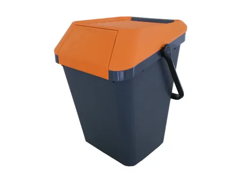 Easymax Afvalbak 45 Liter Grijs Oranje