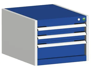 ladekast,HxBxD 400x525x525mm,3lade(n),m. lade voor normale belastingen - 1