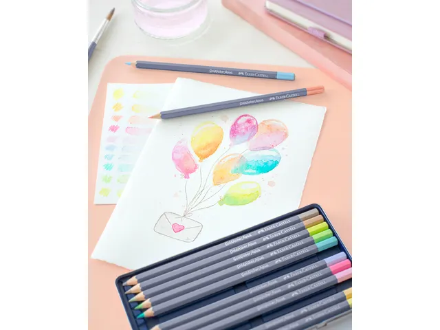 Crayon aquarelle Faber-Castell Goldfaber Pastel Rouge garance 442