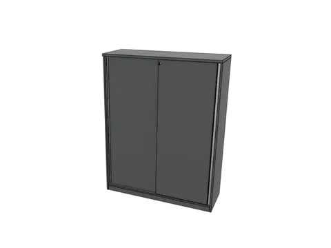 schuifdeurkast,HxBxD 1545x1200x445mm,MS-donkergrijs