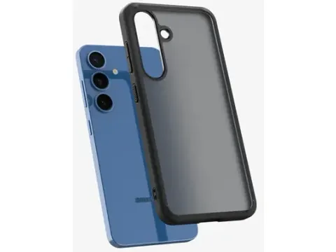 Crystal Hybrid Samsung Galaxy S25 Hoesje Back Cover Frost Zwart
