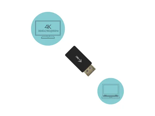 i-tec DisplayPort to HDMI Adapter 4K/60Hz, DisplayPort, HDMI, Zwart