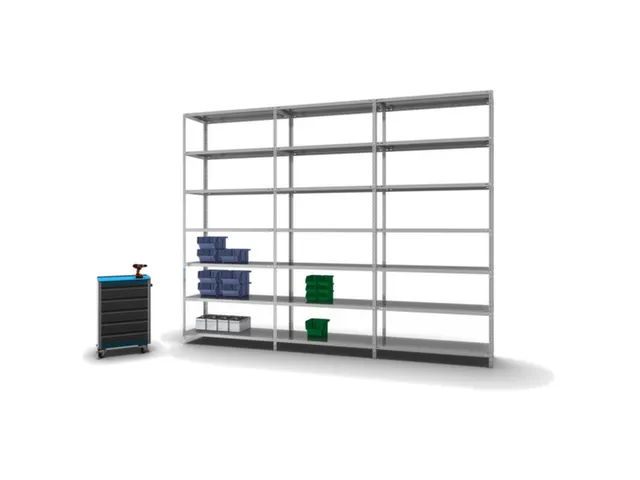 magazijnstelling,grondveld,HxBxD 3000x1300x500mm,vaklast 200kg