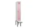 locker met bank,voor scheiding van kleding,HxBxD 2120x300x815mm,1vak