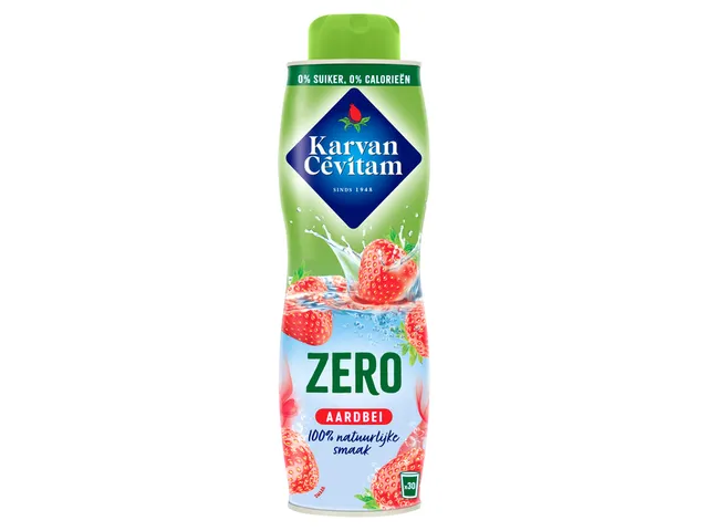 Siroop Karvan Cevitam aardbei 0% suiker 600ml