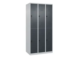 dubbeldekse locker,HxBxD 1850x900x500mm,3x2vak.,vak B 300mm - 1