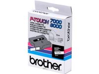 Lettertape Brother Tx-211 6mm Zwart op Wit