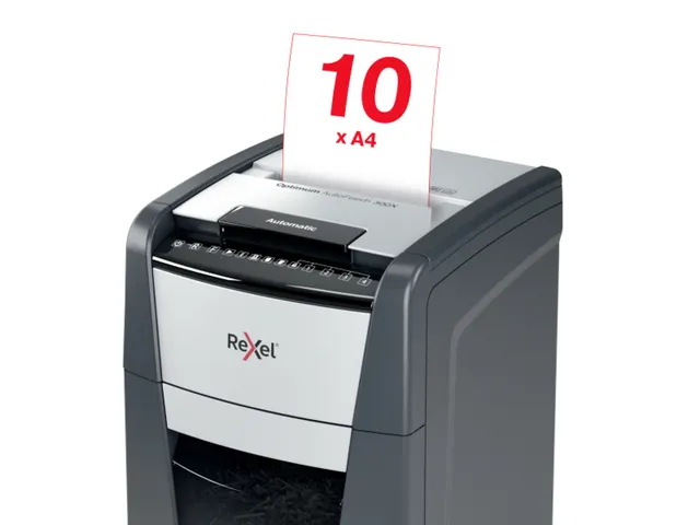 Papiervernietiger Rexel Optimum Auto+ 300X P-4 snippers 4x26mm