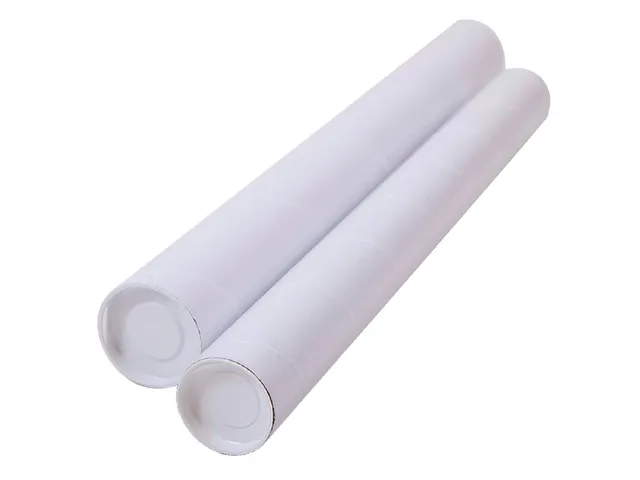 Verzendkoker CleverPack A2 450x50x1.5 met doppen wit pak à 20 stuks