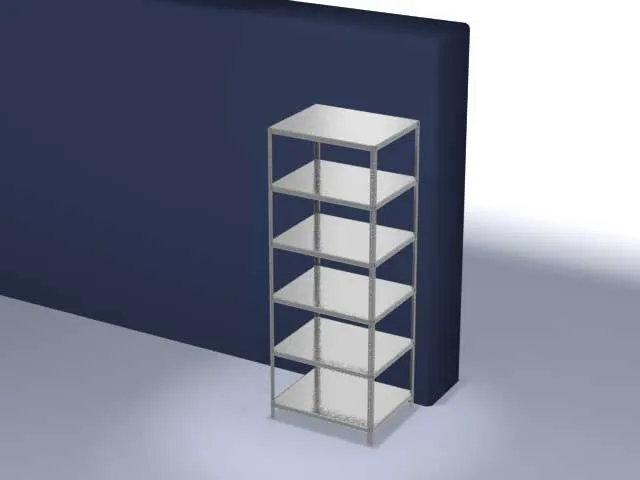 magazijnstelling,grondveld,HxBxD 2500x1000x800mm,vaklast 350kg