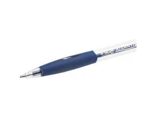 Balpen Bic Atlantis classic grip clic medium blauw 30+6 Gratis - 2