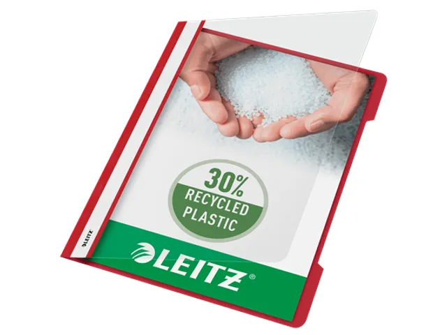 Snelhechter Leitz 4191 standaard A4 rood 30% gerecycled plastic