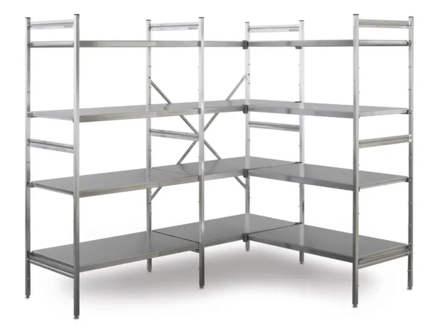 Rvs Inhaakstelling Aanbouwveld 1800x1475x500mm 4gladde Legborden