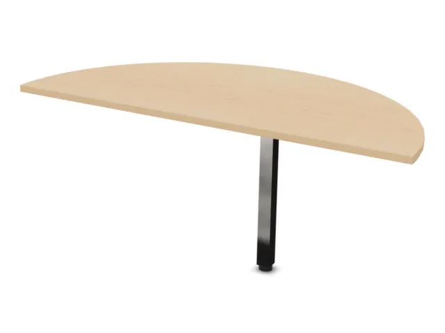 table de rallonge,HxlxP 740x1400x700mm,mi-rond,NE-érable
