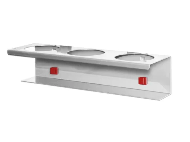 Support Bombes Aérosols P. Plaques Perforées D 70 mm L 300 mm Alum