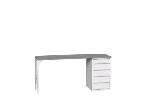 werkbank,HxBxD 930x2000x600mm,linoleumblad,2voeten/1container