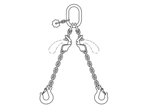 Hijsketting 2 Sprong Draagvermogen 2.8t Nuttige L 1m Verkortbaar