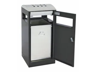combi-asbak HxBxD 1050x450x450mm afvalbak inhoud 90 liter Antraciet - 3