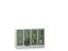 armoire multicases,HxlxP 855x1200x500mm,RAL7035,face avant RAL6011