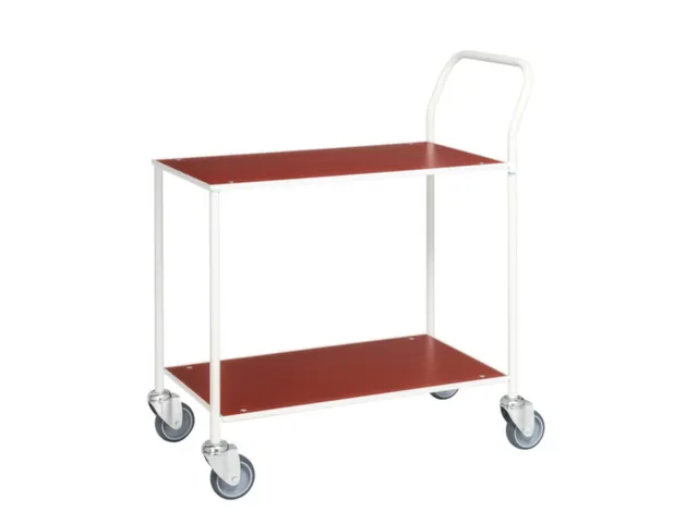 Tafelwagen,Draagverm. 150Kg,2Etage(S),Etage(S) Melaminecoating,Rood