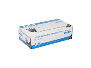 Handschoen CMT XL (9-10) soft nitril ongepoederd zwart 100 stuks - 2