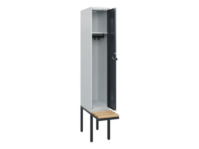 locker met bank,HxBxD 1950x300x815mm,1vak,vak B 300mm,draaigrendel